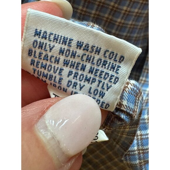 Ralph Lauren Shirt Men Large Blue White Checked Button Down Career Preppy - Picture 10 of 10